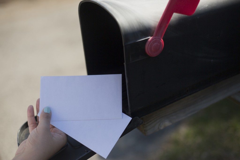 envelopes in the mailbox