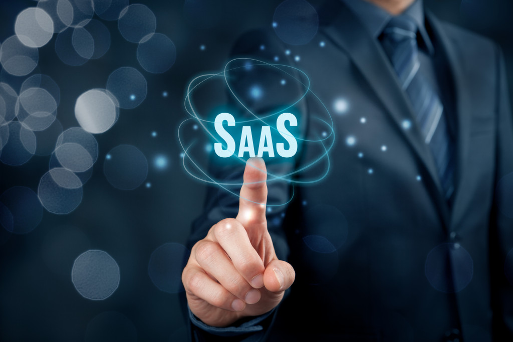 saas software as a service concept